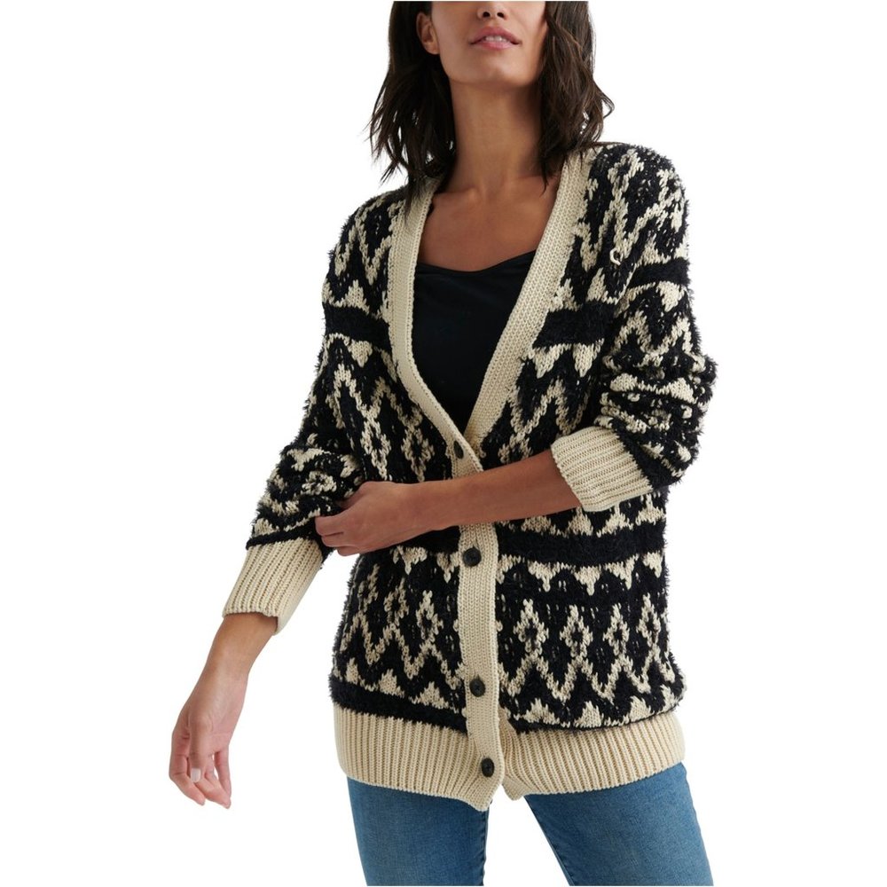 Lucky Diamond Fair Isle Cardigan Sweater